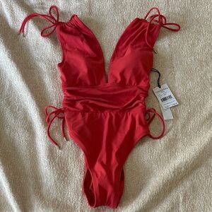 Robin Piccone Red One Piece Swimsuit